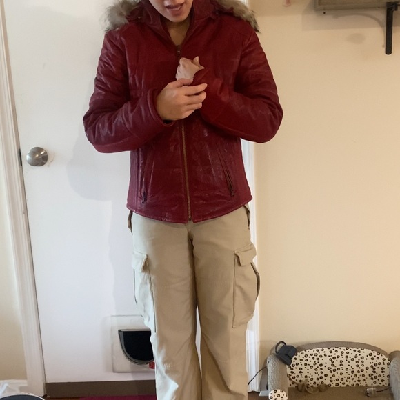 100% Genuine Italian Red Leather Jacket - Picture 8 of 13